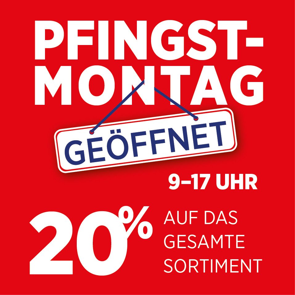 Pfingstmontag geöffnet